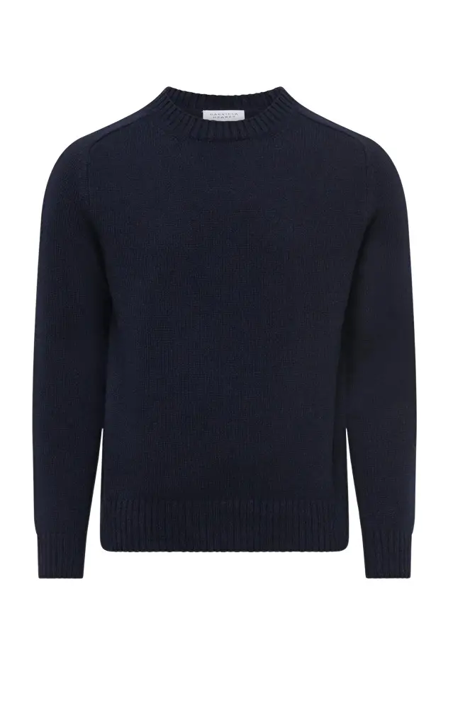 Gabriela Hearst Francesco Knit Crewneck Sweater in Dark Navy Cashmere