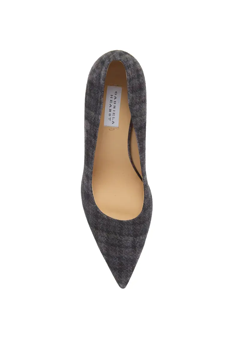 Gabriela Hearst Edwina High Heel Stiletto Pump in Charcoal Multi Suede Houndstooth | Thumbnail 4 Gabriela Hearst Edwina High Heel Stiletto Pump in Charcoal Multi Suede Houndstooth | Thumbnail 4