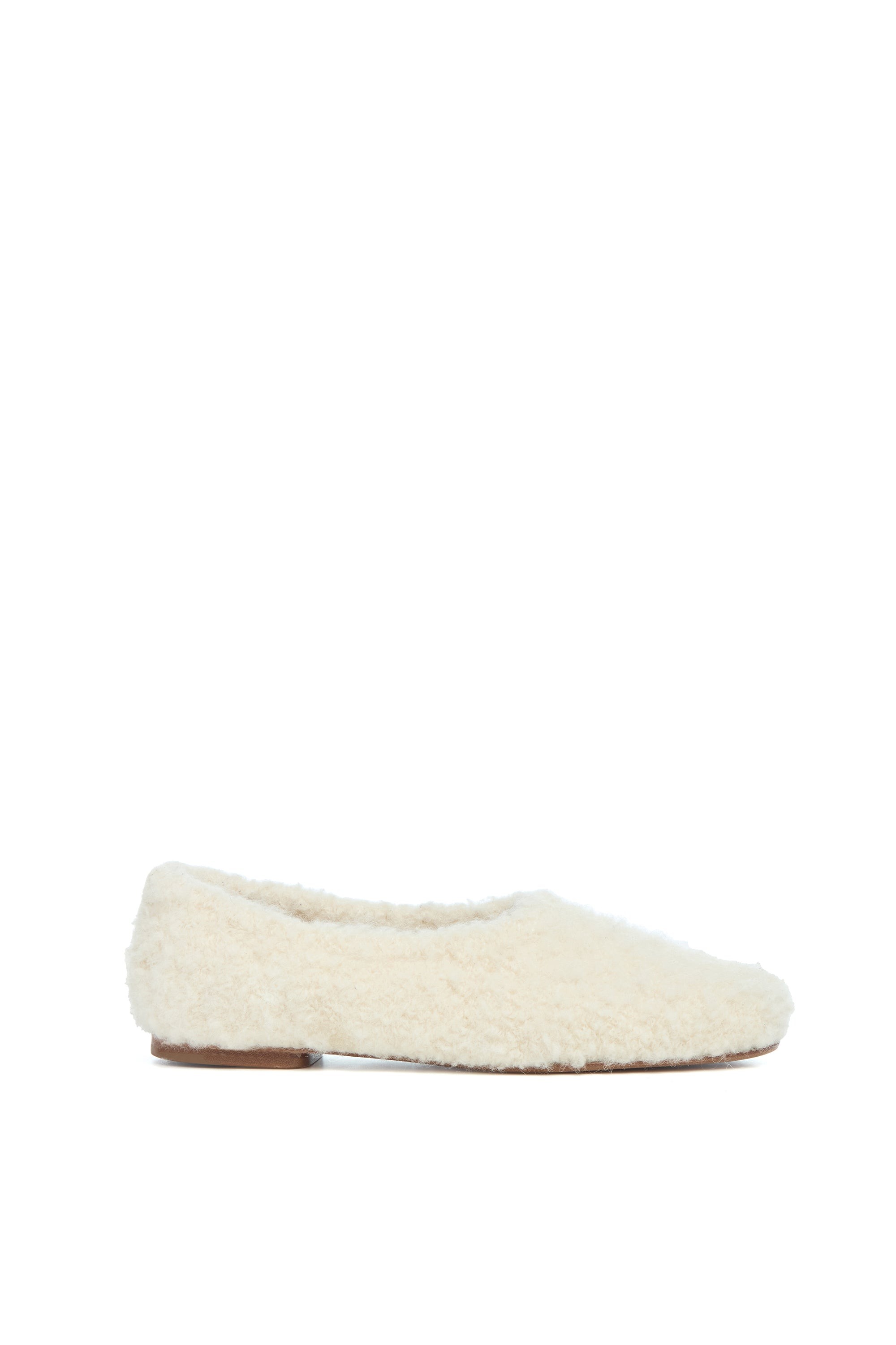 Gabriela Hearst Emperor Flat Shoe in Ivory Silk Cashmere Boucle