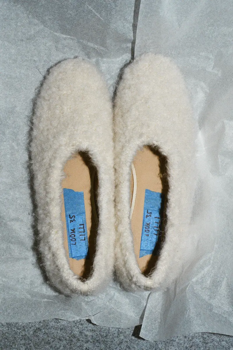 Gabriela Hearst Emperor Flat Shoe in Ivory Silk Cashmere Boucle | Thumbnail 6 Gabriela Hearst Emperor Flat Shoe in Ivory Silk Cashmere Boucle | Thumbnail 6