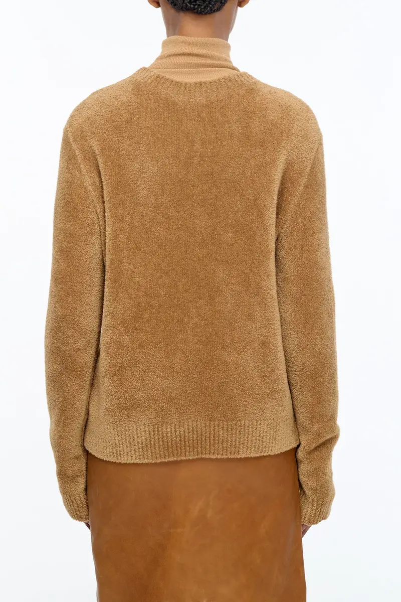 Gabriela Hearst Imber Knit Sweater in Mid Camel Silk | Thumbnail 4 Gabriela Hearst Imber Knit Sweater in Mid Camel Silk | Thumbnail 4
