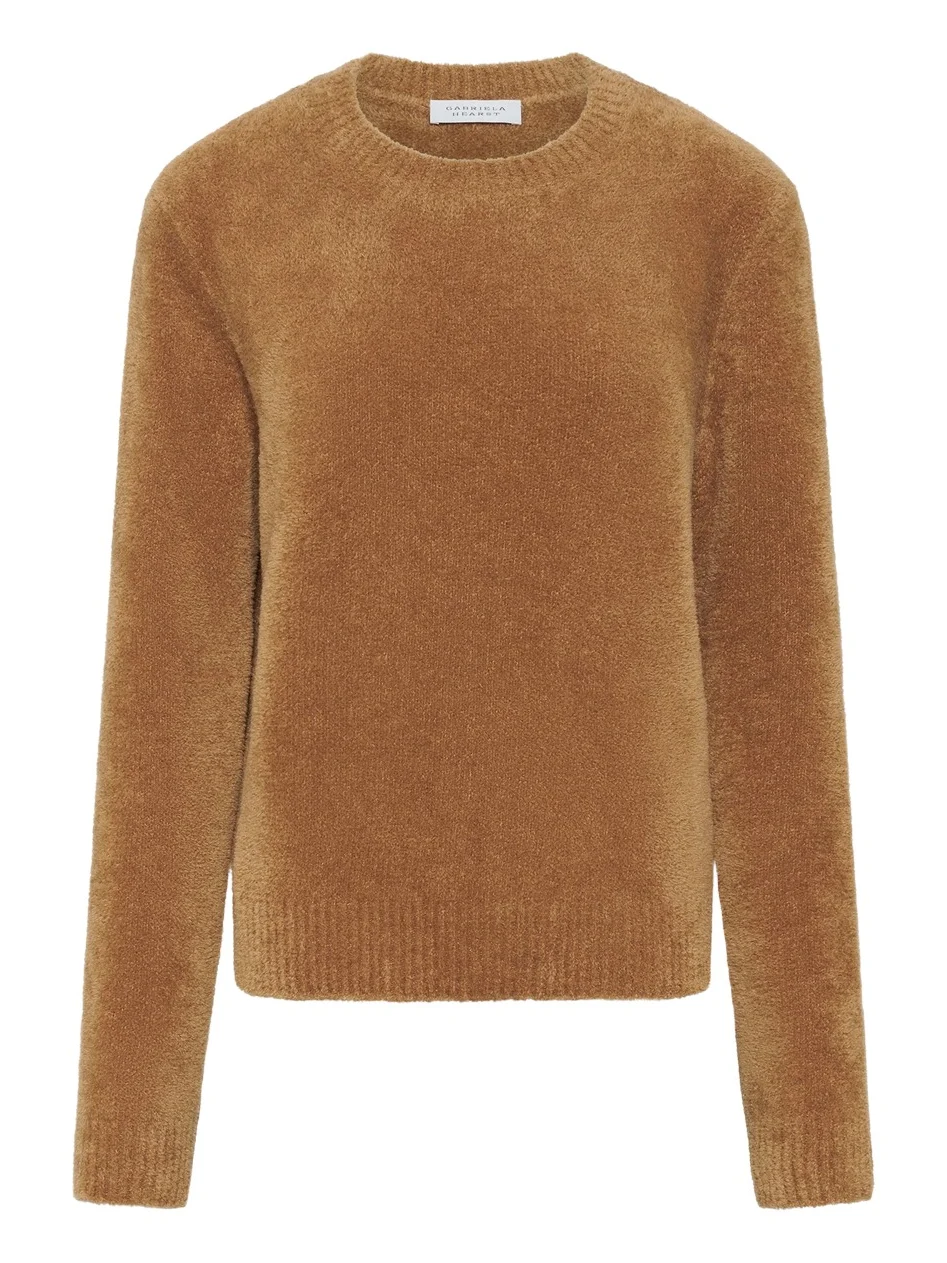 Imber Knit Sweater in Mid Camel Silk