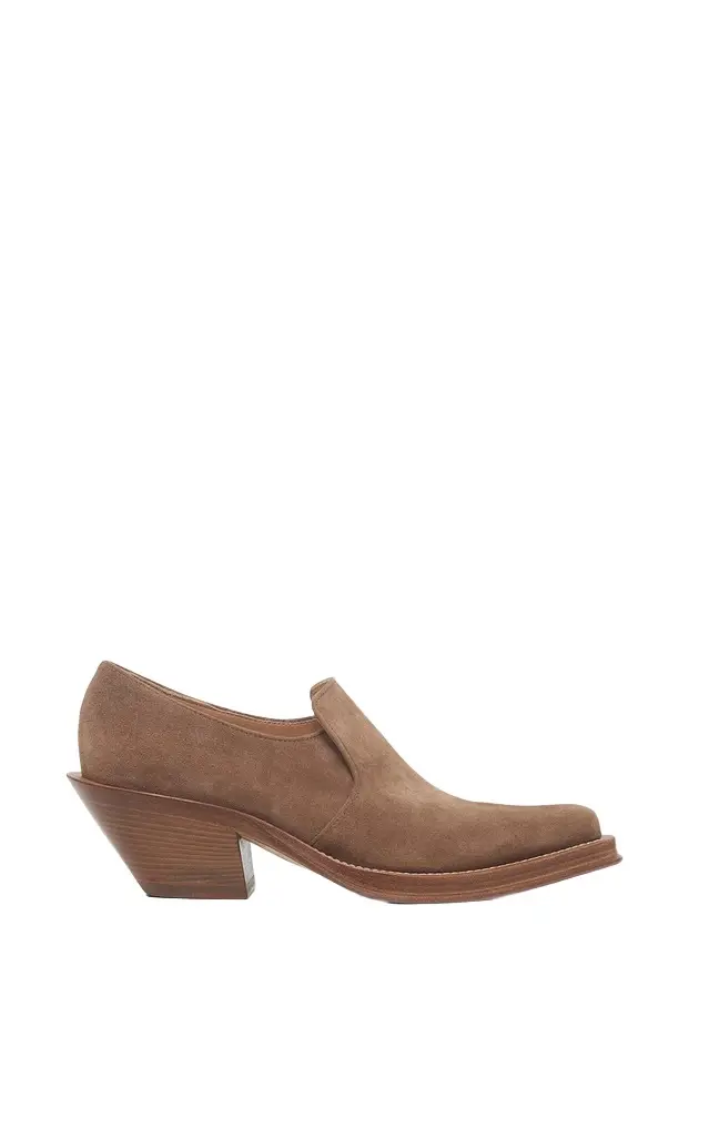 Gabriela Hearst Jack Loafer in Dark Sand Suede