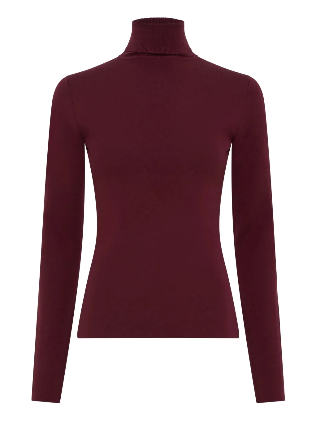 Gabriela Hearst Costa Knit Turtleneck in Bordeaux Cashmere Silk