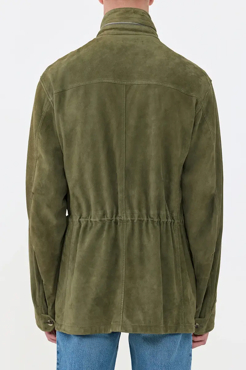 Gabriela Hearst Darwin M65 Jacket in Olive Suede M | Thumbnail 4 Gabriela Hearst Darwin M65 Jacket in Olive Suede M | Thumbnail 4