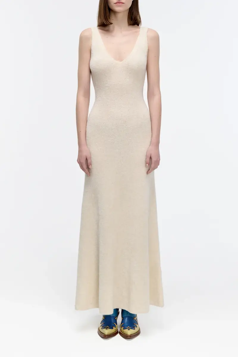 Gabriela Hearst Lady Hall Knit Slip Dress in Ivory Silk | Thumbnail 3 Gabriela Hearst Lady Hall Knit Slip Dress in Ivory Silk | Thumbnail 3