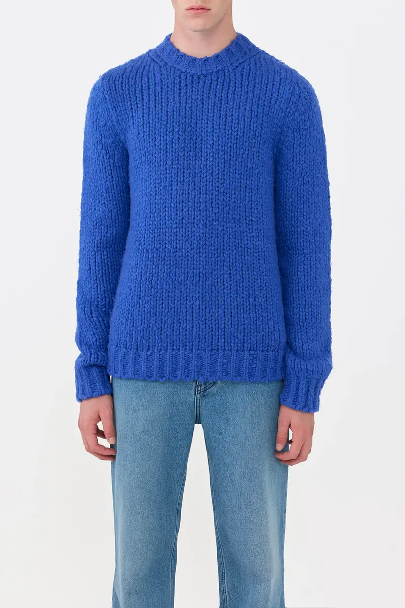 Gabriela Hearst Lawrence Knit Sweater in Cobalt Welfat Cashmere | Thumbnail 2 Gabriela Hearst Lawrence Knit Sweater in Cobalt Welfat Cashmere | Thumbnail 2