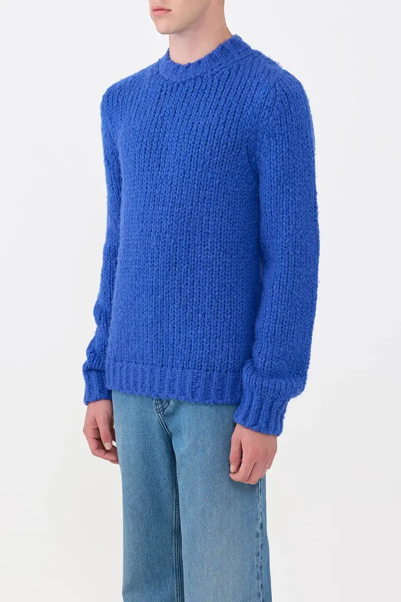 Gabriela Hearst Lawrence Knit Sweater in Cobalt Welfat Cashmere | Thumbnail 3 Gabriela Hearst Lawrence Knit Sweater in Cobalt Welfat Cashmere | Thumbnail 3