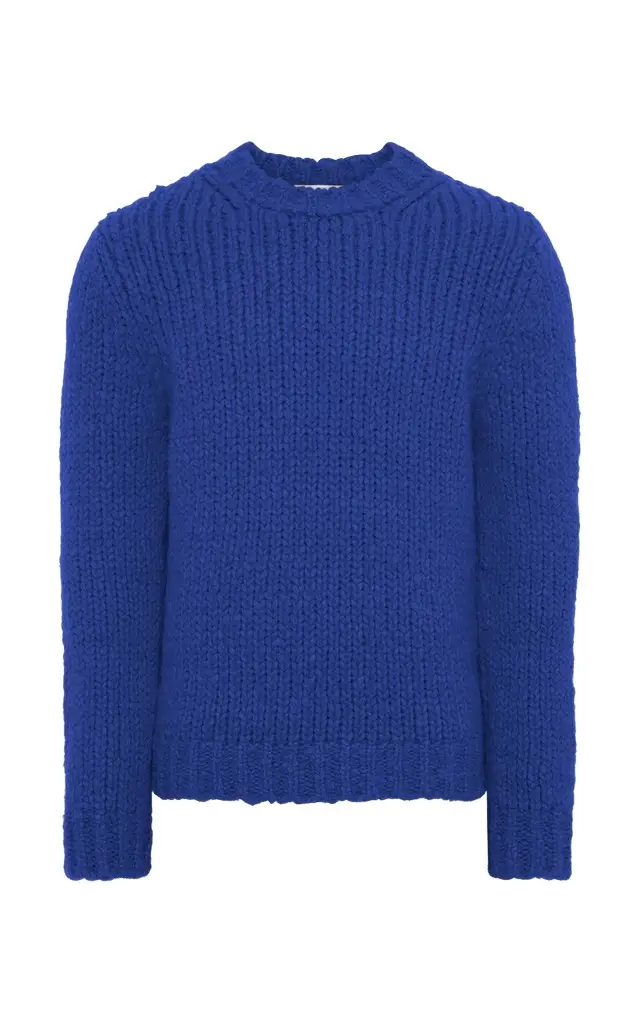 Gabriela Hearst Lawrence Knit Sweater in Cobalt Welfat Cashmere