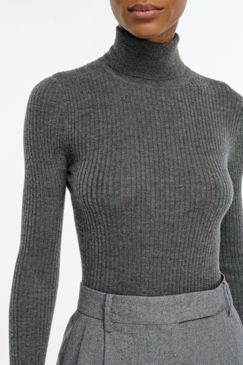 Gabriela Hearst Peppe Knit Turtleneck in Smoke Cashmere Silk | Thumbnail 5 Gabriela Hearst Peppe Knit Turtleneck in Smoke Cashmere Silk | Thumbnail 5