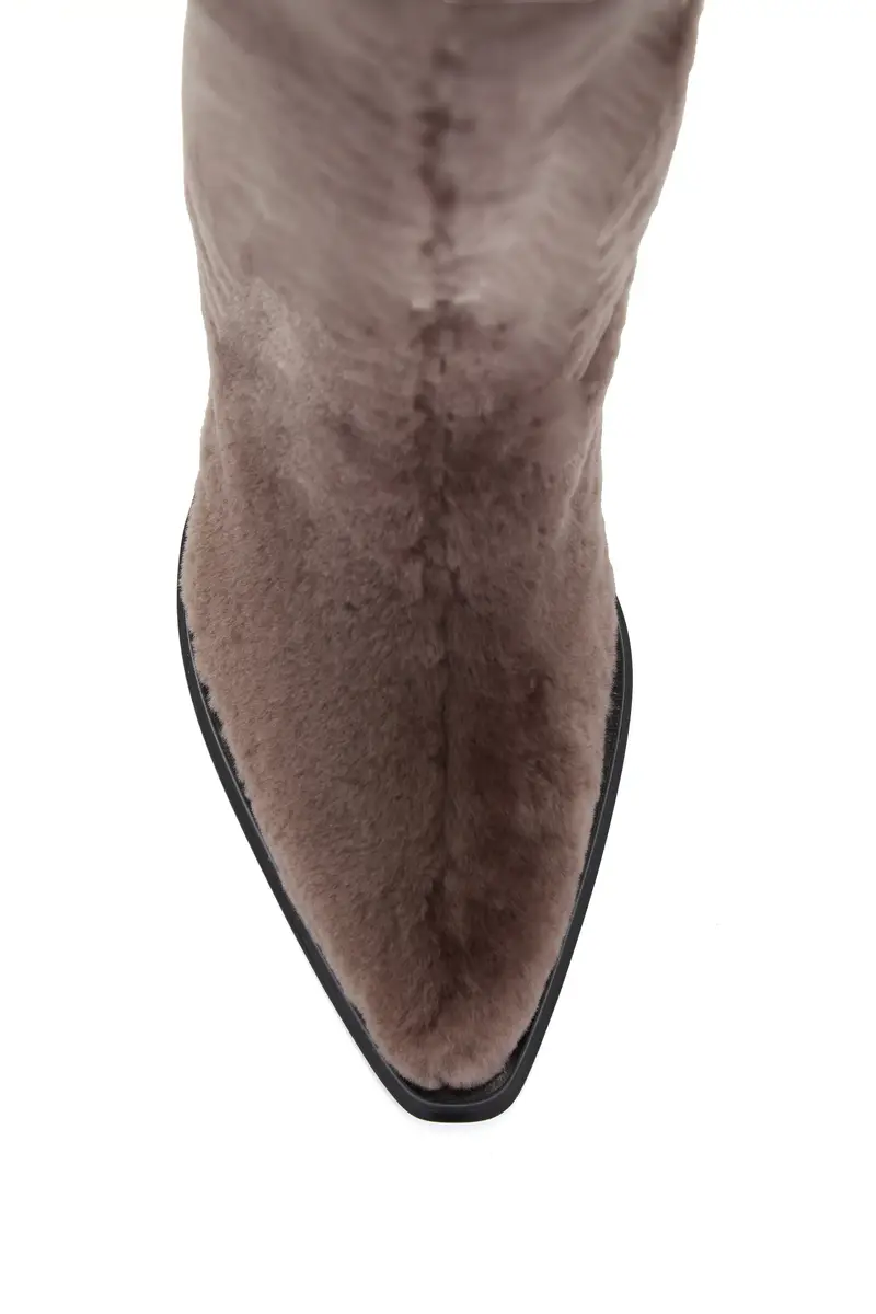 Gabriela Hearst Waite Tall Boot in Mocha Shearling | Thumbnail 4