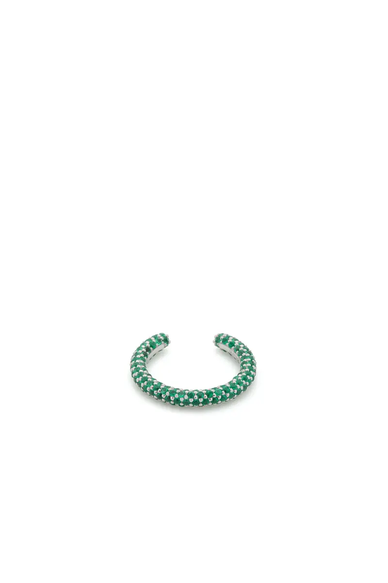 Gabriela Hearst Tarot Pave Ring in 18K White Gold & Emeralds | Thumbnail 2