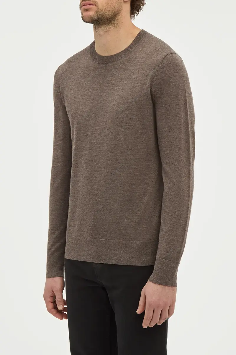 Gabriela Hearst Palco Knit Sweater in Walnut Merino Wool | Thumbnail 3