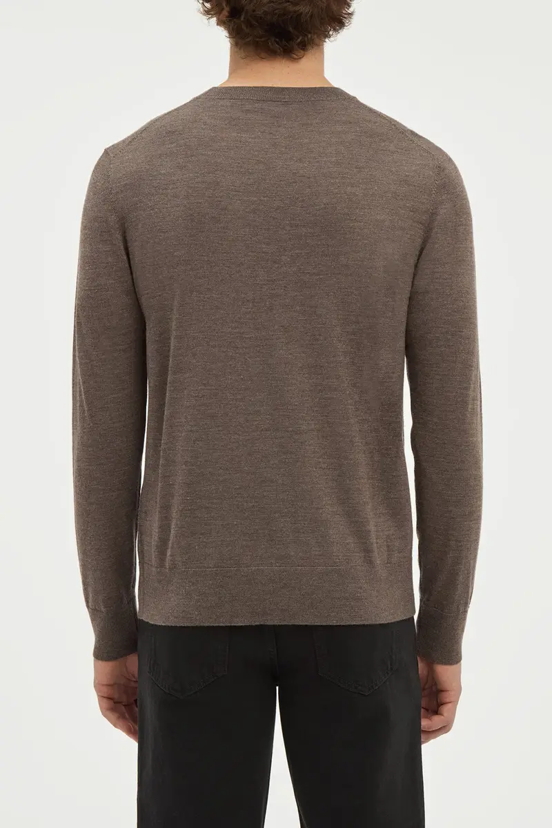 Gabriela Hearst Palco Knit Sweater in Walnut Merino Wool | Thumbnail 4