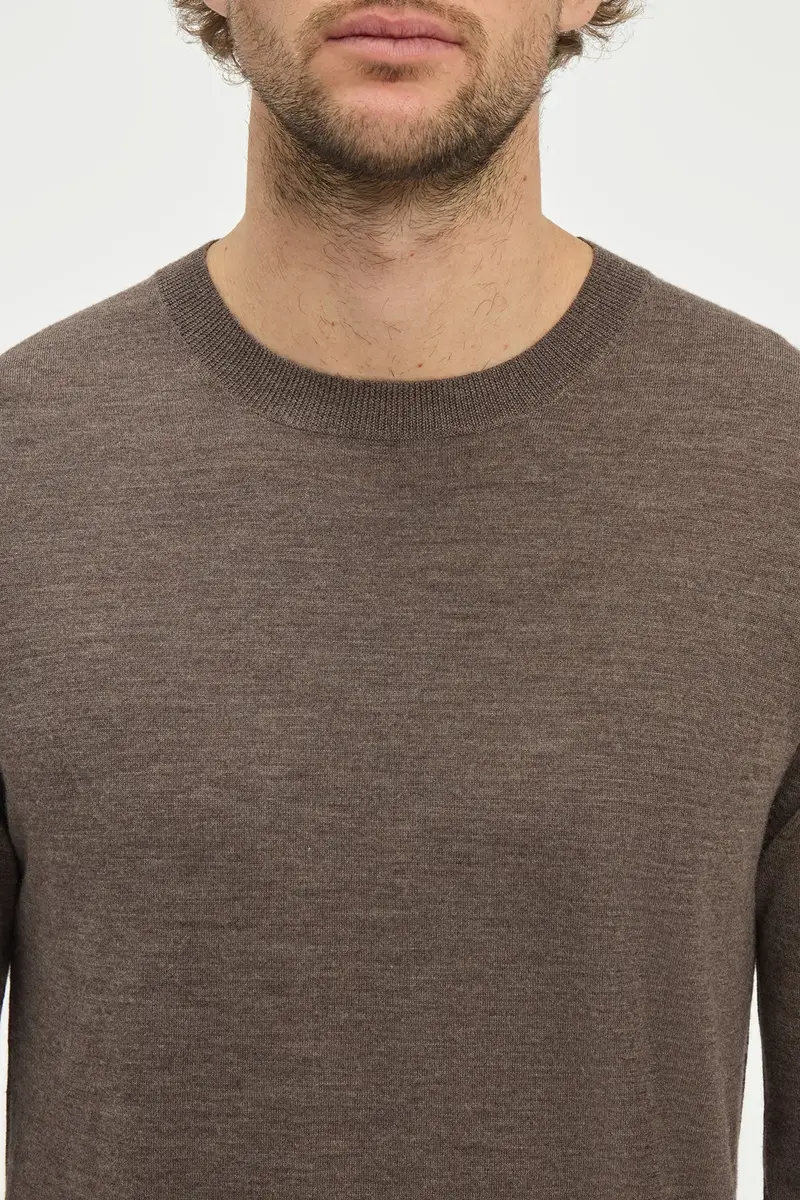Gabriela Hearst Palco Knit Sweater in Walnut Merino Wool | Thumbnail 5