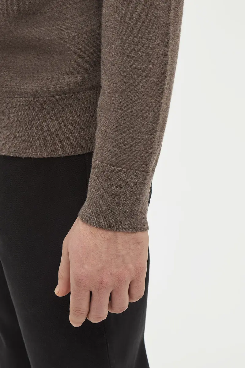 Gabriela Hearst Palco Knit Sweater in Walnut Merino Wool | Thumbnail 6