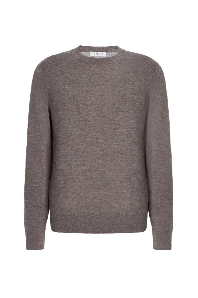 Gabriela Hearst Palco Knit Sweater in Walnut Merino Wool