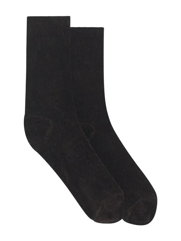 Gabriela Hearst Brio Knit Socks in Chocolate Silk