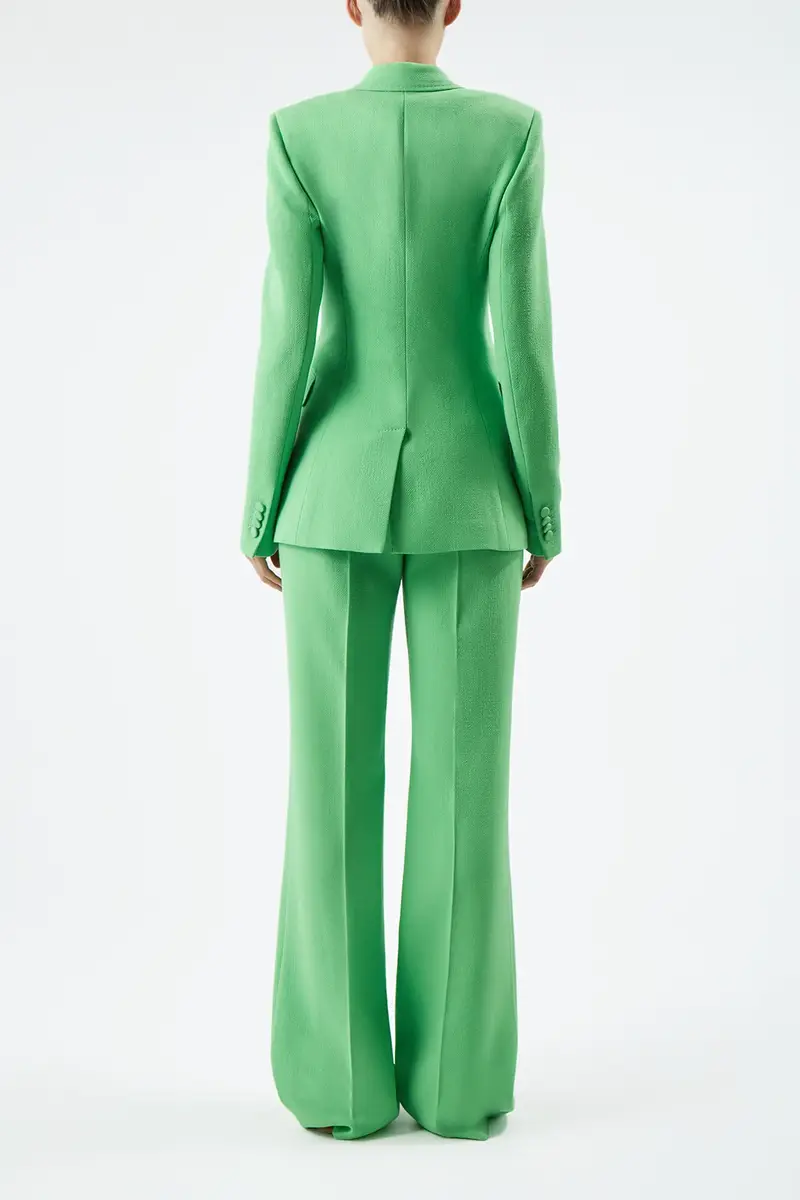 Gabriela Hearst Stephanie Blazer in Fluorescent Green Virgin Wool Crepe | Thumbnail 4 Gabriela Hearst Stephanie Blazer in Fluorescent Green Virgin Wool Crepe | Thumbnail 4