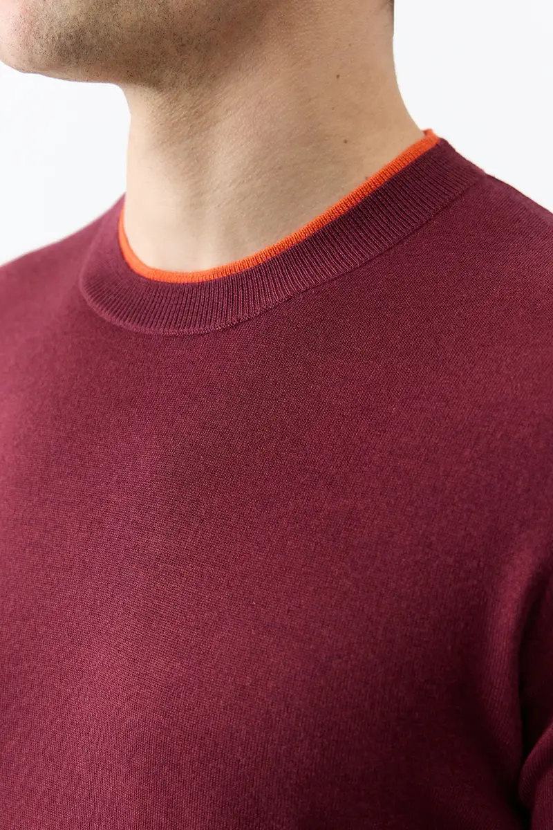 Gabriela Hearst Wells Reversible Knit Sweater in Bordeaux & Spice Cashmere Silk | Thumbnail 2 Gabriela Hearst Wells Reversible Knit Sweater in Bordeaux & Spice Cashmere Silk | Thumbnail 2