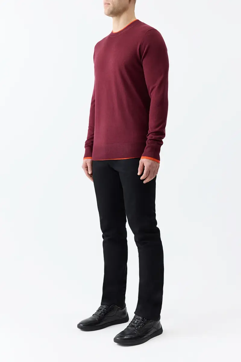 Gabriela Hearst Wells Reversible Knit Sweater in Bordeaux & Spice Cashmere Silk | Thumbnail 4 Gabriela Hearst Wells Reversible Knit Sweater in Bordeaux & Spice Cashmere Silk | Thumbnail 4