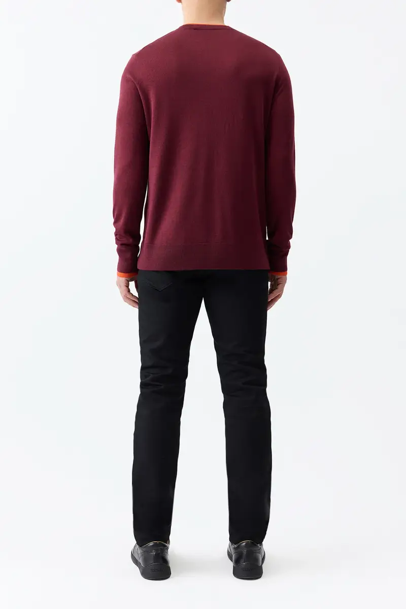 Gabriela Hearst Wells Reversible Knit Sweater in Bordeaux & Spice Cashmere Silk | Thumbnail 5 Gabriela Hearst Wells Reversible Knit Sweater in Bordeaux & Spice Cashmere Silk | Thumbnail 5
