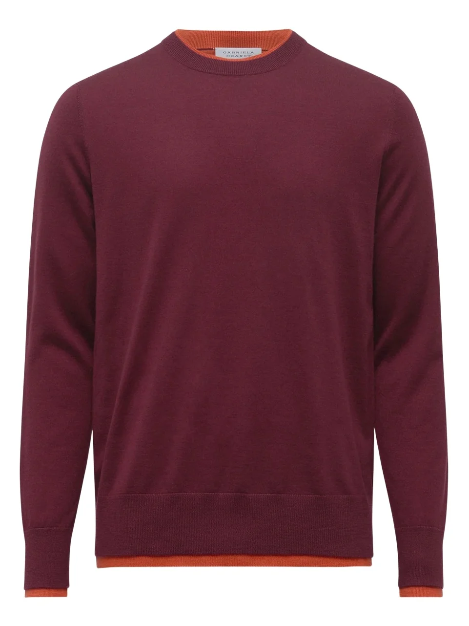 Wells Reversible Knit Sweater in Bordeaux & Spice Cashmere Silk Wells Reversible Knit Sweater in Bordeaux & Spice Cashmere Silk