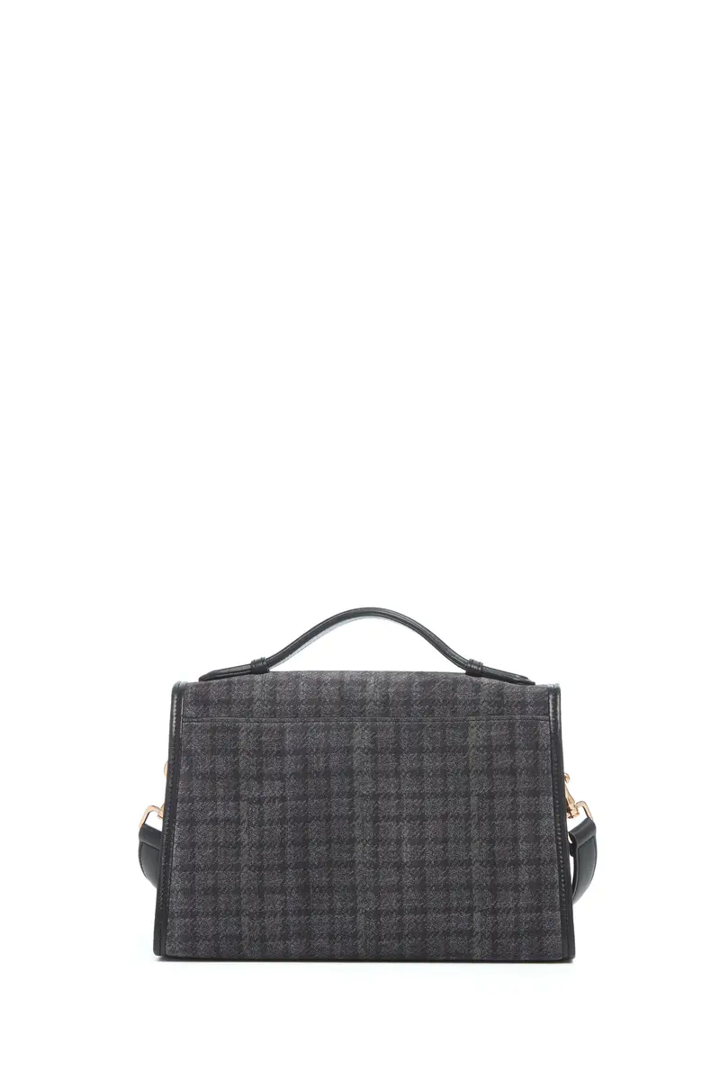 Gabriela Hearst Medium Leonora Bag in Charcoal Multi Suede Houndstooth | Thumbnail 5 Gabriela Hearst Medium Leonora Bag in Charcoal Multi Suede Houndstooth | Thumbnail 5