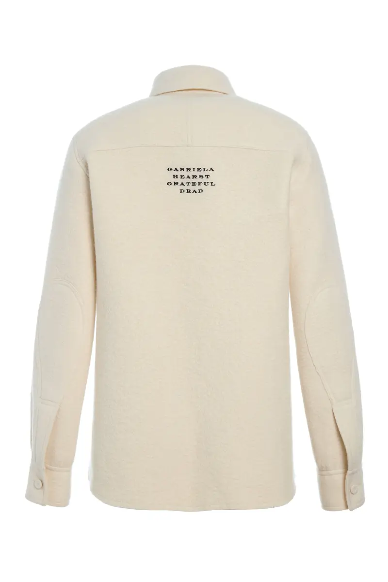 Gabriela Hearst John Austin Shirt in Ivory Double-Face Recycled Cashmere Felt | Thumbnail 2 Gabriela Hearst John Austin Shirt in Ivory Double-Face Recycled Cashmere Felt | Thumbnail 2