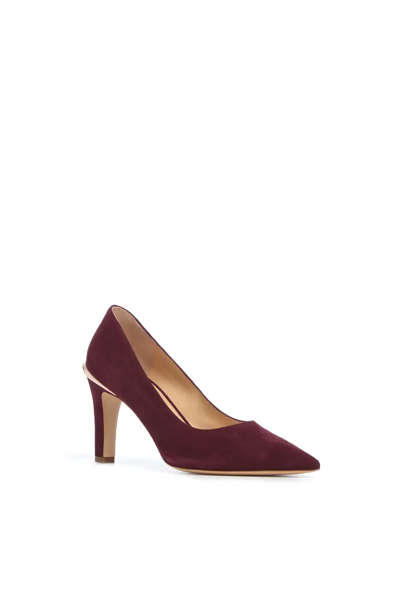 Gabriela Hearst Edwina High Heel Stiletto Pump in Plum Suede | Thumbnail 2 Gabriela Hearst Edwina High Heel Stiletto Pump in Plum Suede | Thumbnail 2
