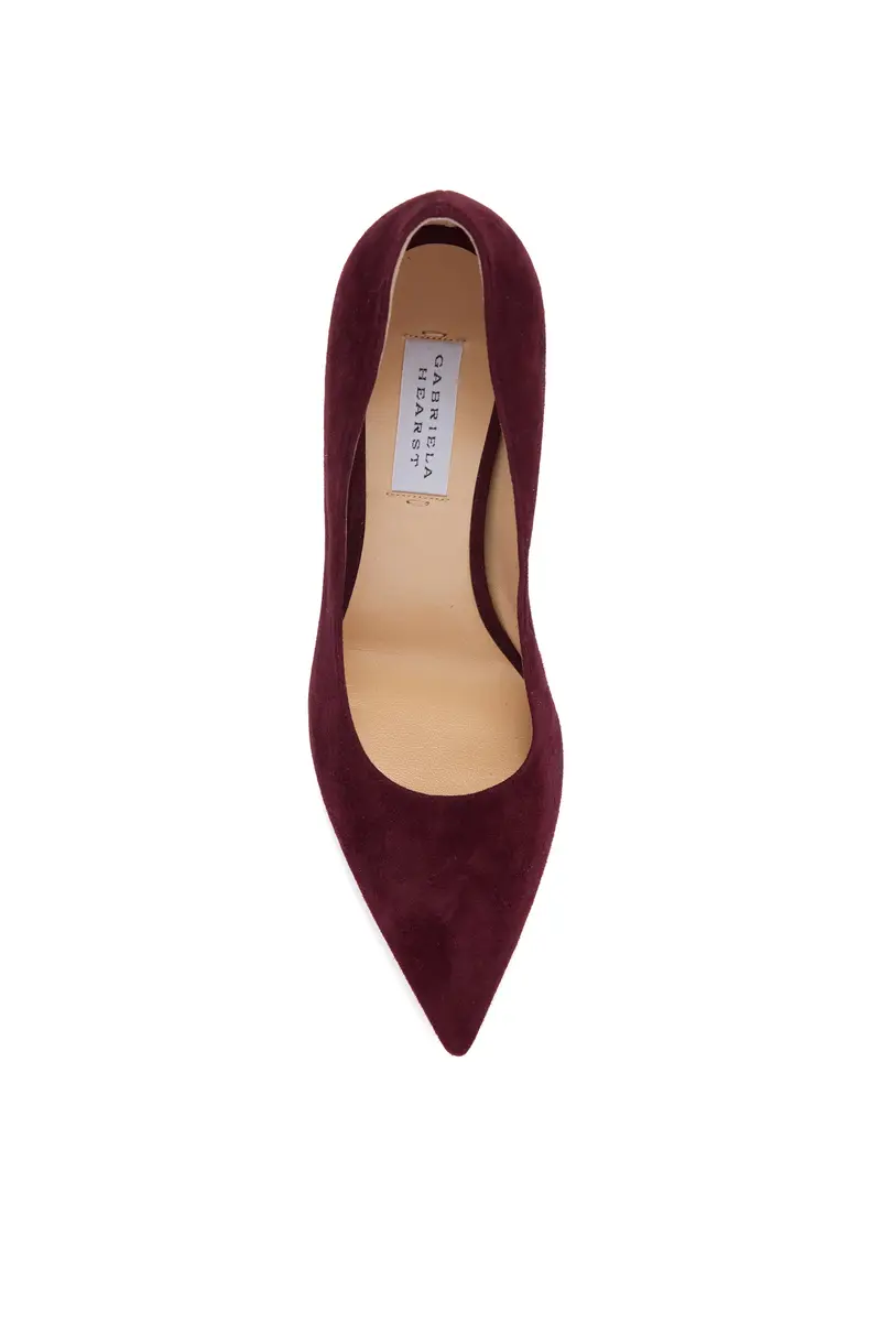 Gabriela Hearst Edwina High Heel Stiletto Pump in Plum Suede | Thumbnail 4 Gabriela Hearst Edwina High Heel Stiletto Pump in Plum Suede | Thumbnail 4