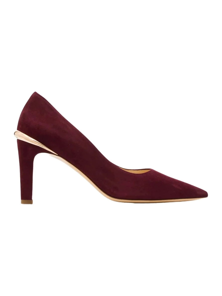 Gabriela Hearst Edwina High Heel Stiletto Pump in Plum Suede