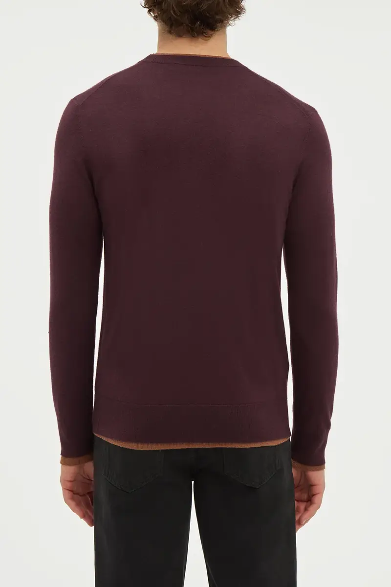 Gabriela Hearst Wells Reversible Knit Sweater in Plum & Cognac Cashmere Silk | Thumbnail 5 Gabriela Hearst Wells Reversible Knit Sweater in Plum & Cognac Cashmere Silk | Thumbnail 5