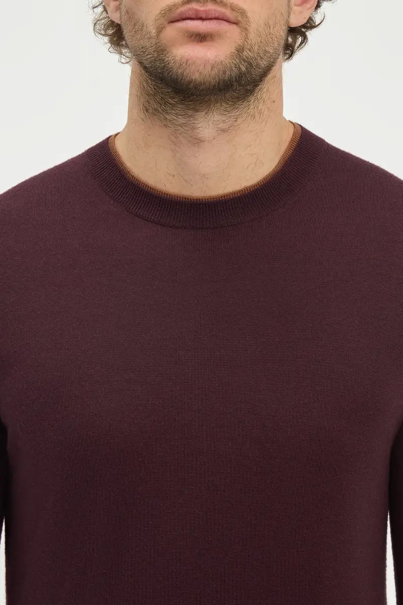 Gabriela Hearst Wells Reversible Knit Sweater in Plum & Cognac Cashmere Silk | Thumbnail 6 Gabriela Hearst Wells Reversible Knit Sweater in Plum & Cognac Cashmere Silk | Thumbnail 6