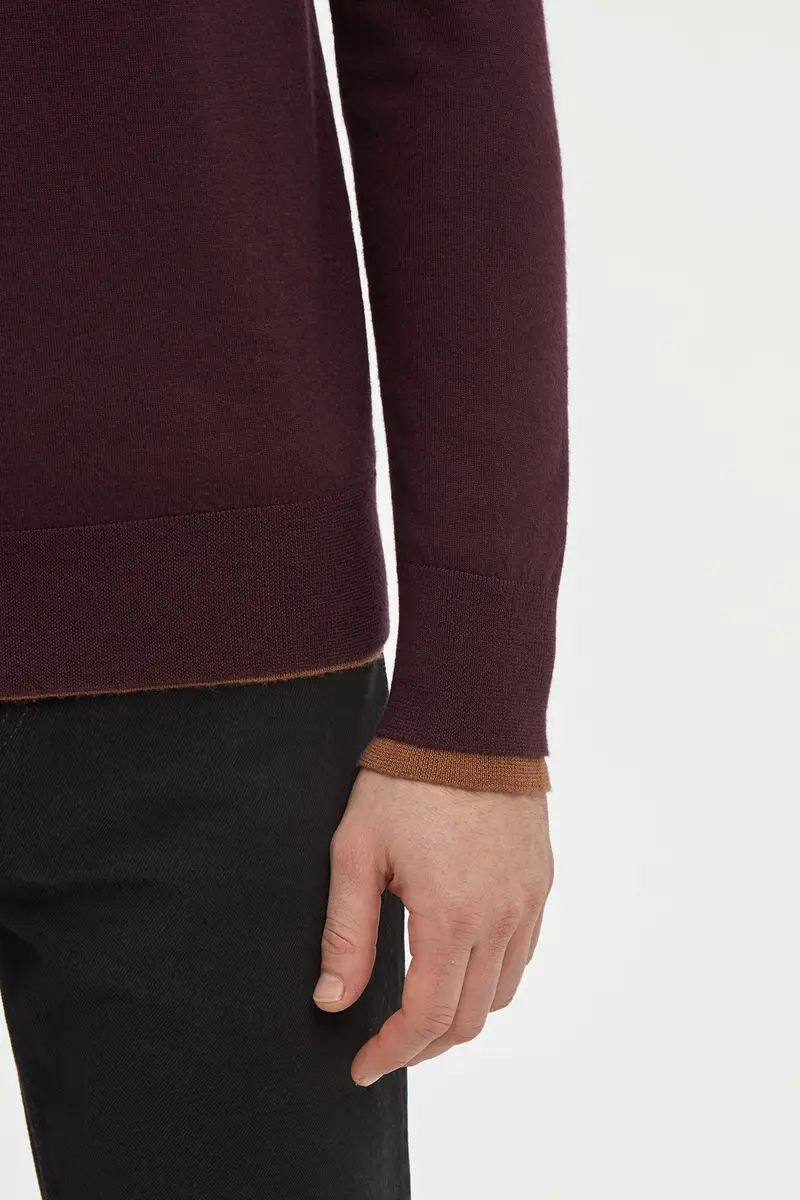 Gabriela Hearst Wells Reversible Knit Sweater in Plum & Cognac Cashmere Silk | Thumbnail 7 Gabriela Hearst Wells Reversible Knit Sweater in Plum & Cognac Cashmere Silk | Thumbnail 7