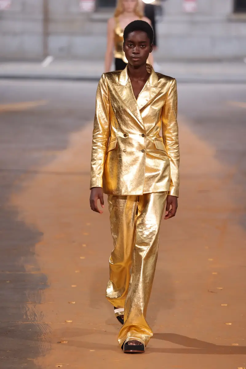 Gabriela Hearst Vesta Pant in Gold Metallic Nappa Leather | Thumbnail 2 Gabriela Hearst Vesta Pant in Gold Metallic Nappa Leather | Thumbnail 2
