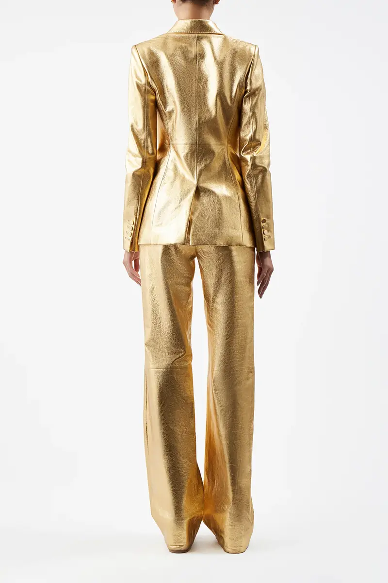 Gabriela Hearst Vesta Pant in Gold Metallic Nappa Leather | Thumbnail 5 Gabriela Hearst Vesta Pant in Gold Metallic Nappa Leather | Thumbnail 5