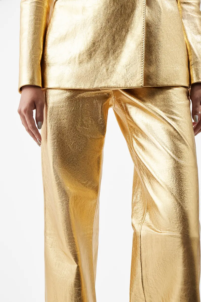Gabriela Hearst Vesta Pant in Gold Metallic Nappa Leather | Thumbnail 6 Gabriela Hearst Vesta Pant in Gold Metallic Nappa Leather | Thumbnail 6
