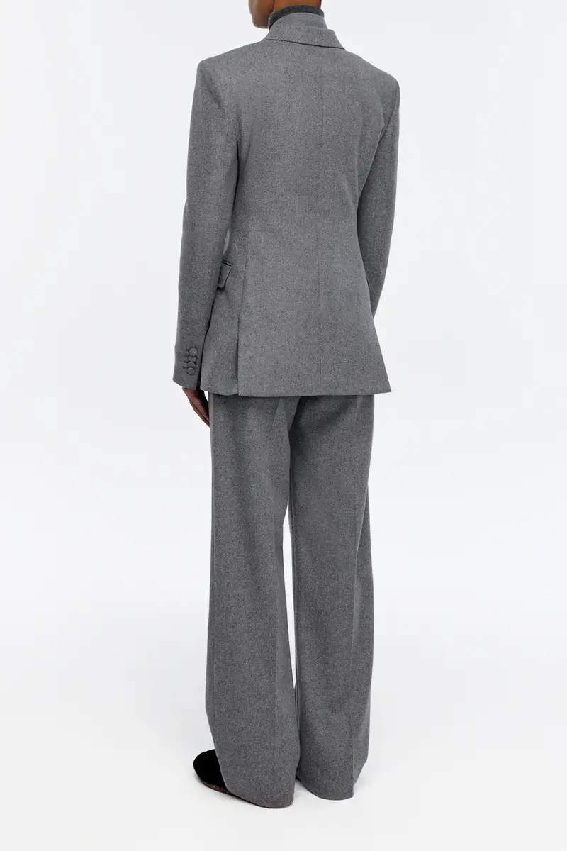 Gabriela Hearst Gavin Blazer in Smoke Wool Cashmere Flannel | Thumbnail 4 Gabriela Hearst Gavin Blazer in Smoke Wool Cashmere Flannel | Thumbnail 4