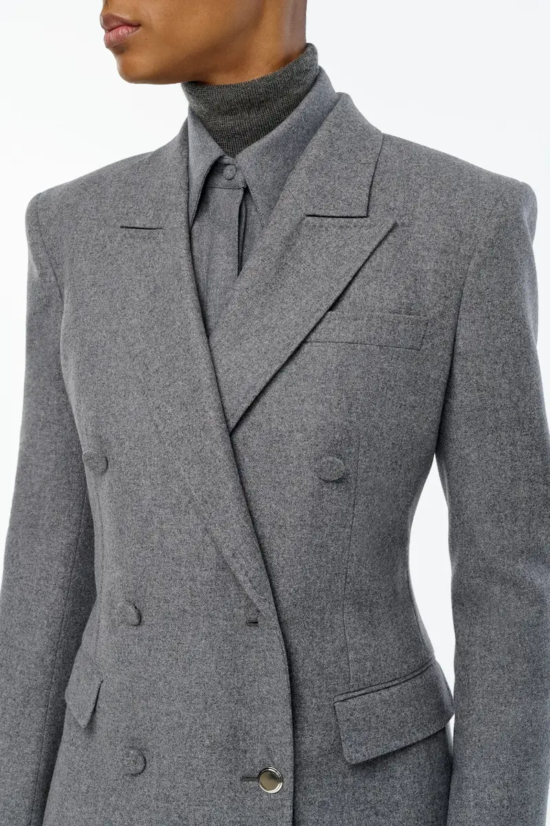 Gabriela Hearst Gavin Blazer in Smoke Wool Cashmere Flannel | Thumbnail 5 Gabriela Hearst Gavin Blazer in Smoke Wool Cashmere Flannel | Thumbnail 5