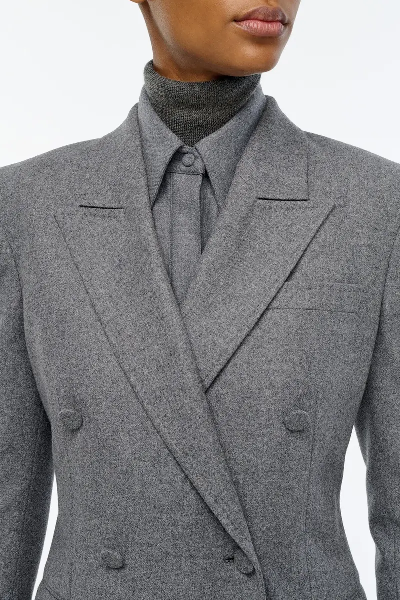 Gabriela Hearst Gavin Blazer in Smoke Wool Cashmere Flannel | Thumbnail 6 Gabriela Hearst Gavin Blazer in Smoke Wool Cashmere Flannel | Thumbnail 6