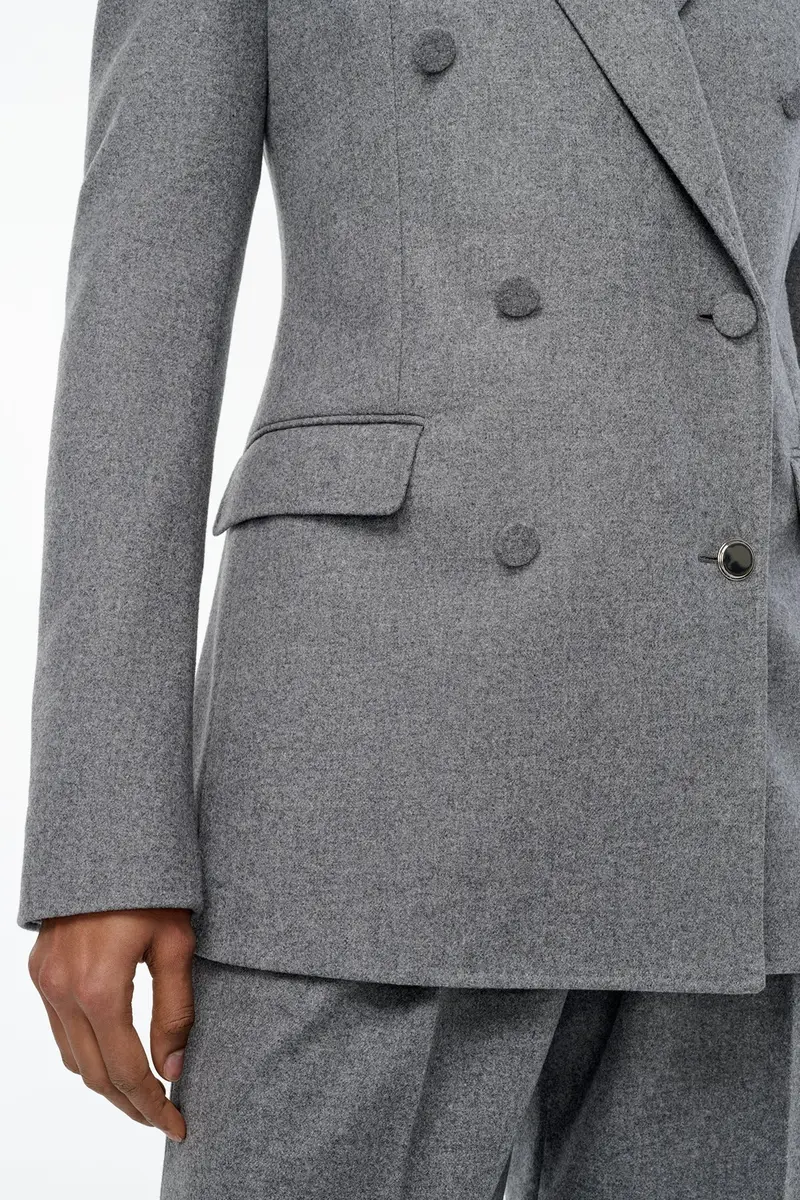 Gabriela Hearst Gavin Blazer in Smoke Wool Cashmere Flannel | Thumbnail 7 Gabriela Hearst Gavin Blazer in Smoke Wool Cashmere Flannel | Thumbnail 7