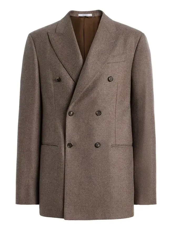 Gabriela Hearst Angelo Jacket in Walnut Wool Cashmere Flannel