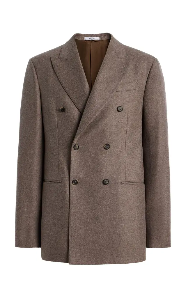 Gabriela Hearst Angelo Jacket in Walnut Wool Cashmere Flannel