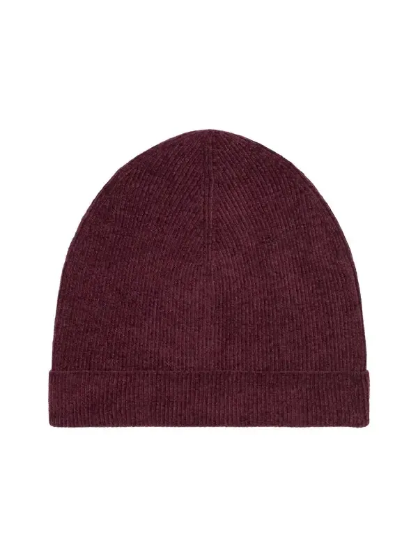Gabriela Hearst Spire Knit Beanie in Plum Silk