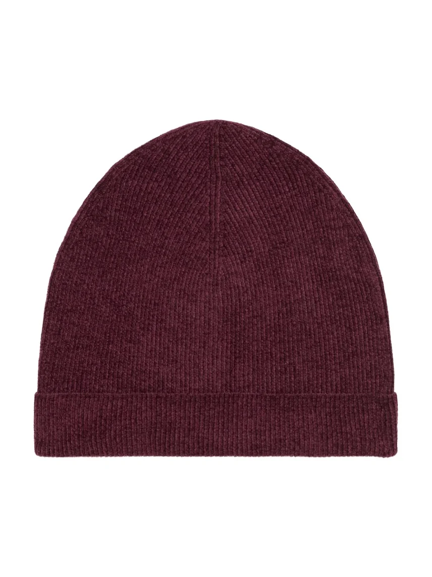 Gabriela Hearst Spire Knit Beanie in Plum Silk