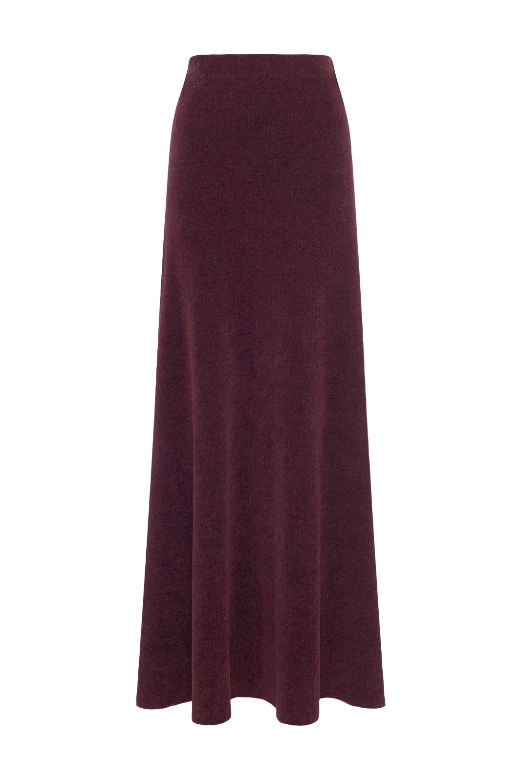 Gabriela Hearst Muir Knit Skirt in Plum Silk