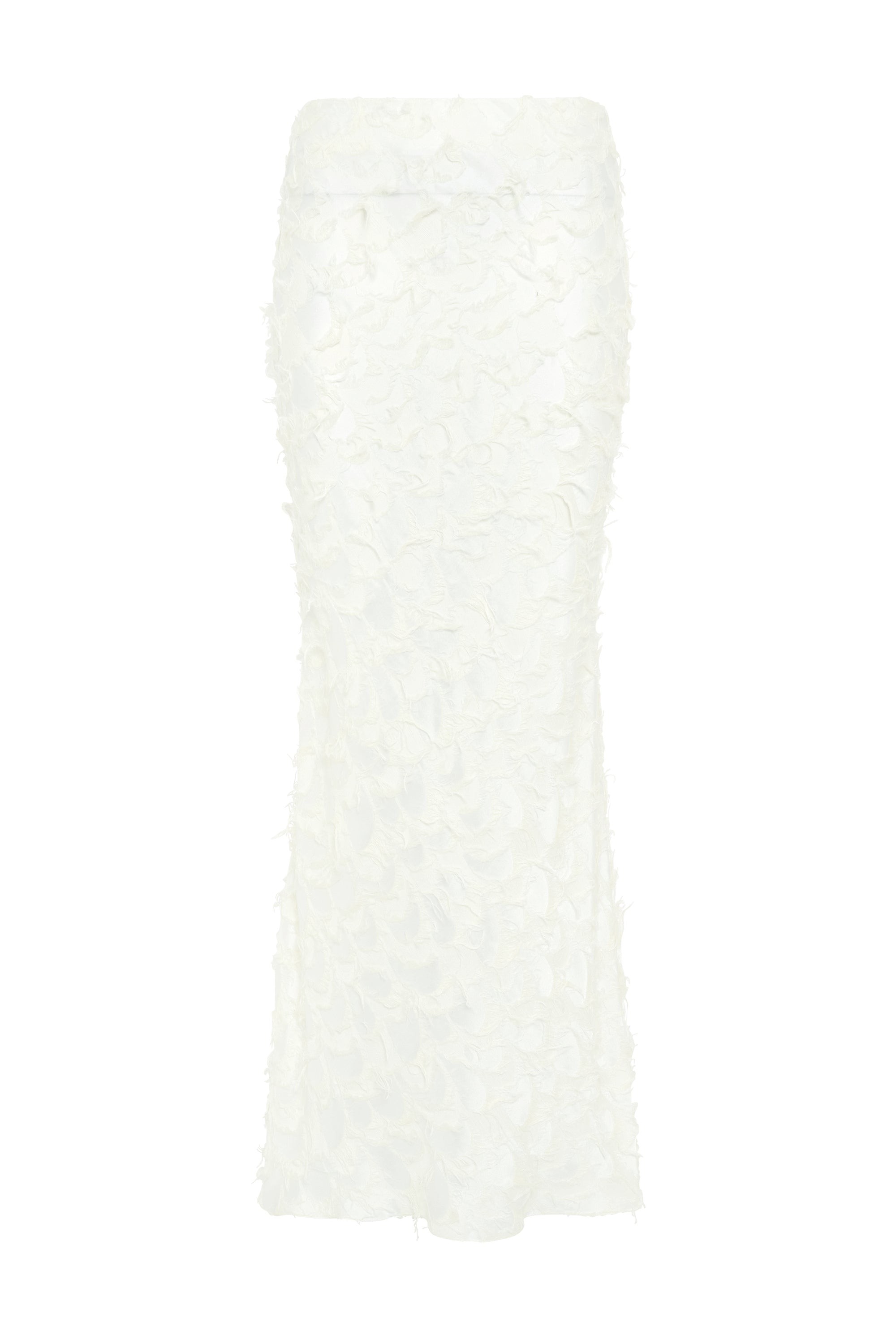 Frei Skirt in Ivory Silk Wool Fil Coupé