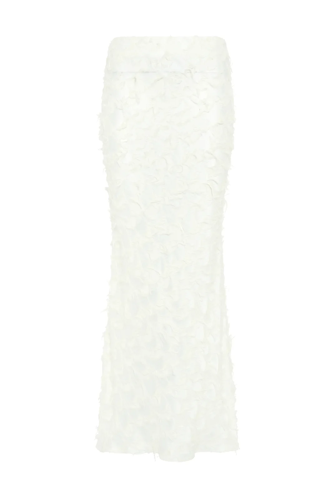 Gabriela Hearst Frei Skirt in Ivory Silk Wool Fil Coupé
