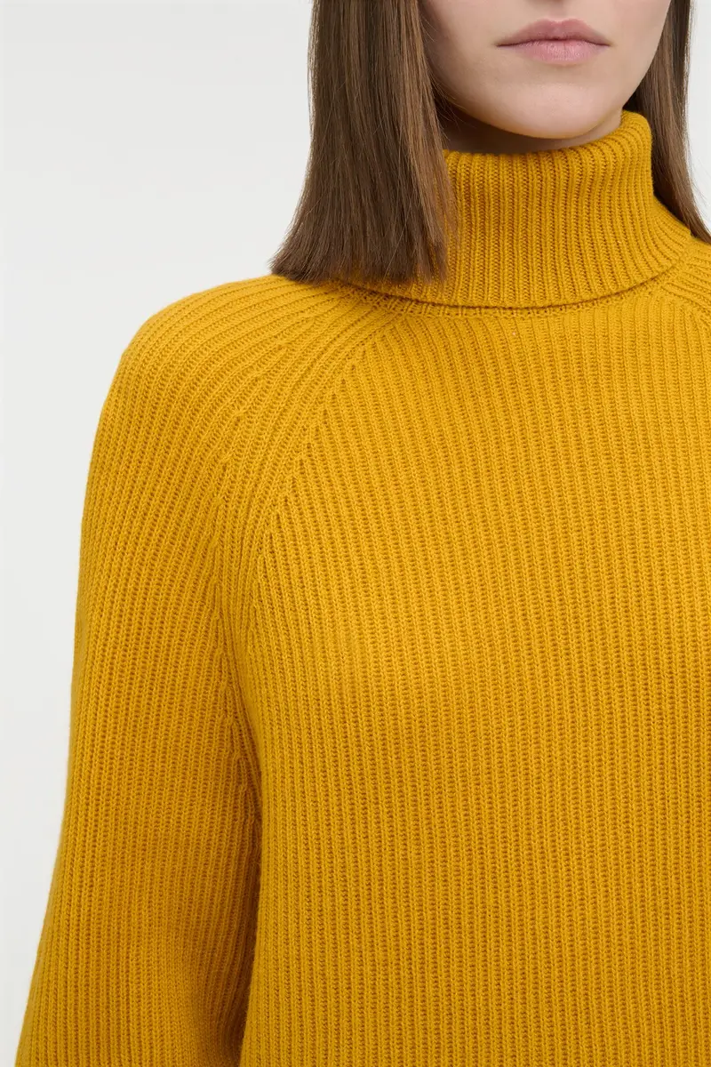 Gabriela Hearst Wigman Knit Turtleneck Sweater in Golden Birch Cashmere | Thumbnail 2 Gabriela Hearst Wigman Knit Turtleneck Sweater in Golden Birch Cashmere | Thumbnail 2